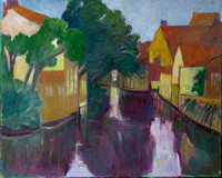 Canal in Bruges. 24 x 30". Private collection, Waltham, MA.