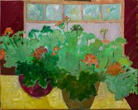 Geraniums by the Window. Collection of the artist.