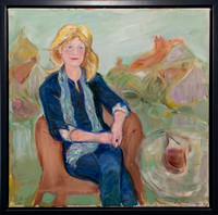 Seated Blonde. 18 x 18". Private collection, Waltham, MA.