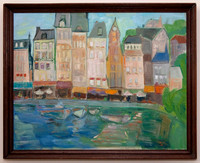 Harbor at Honfleur. 24 x 30". Collection of the artist.