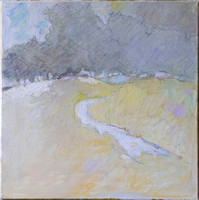 Misty Morning Landscape. 18 x 18". Private collection, Newburyport.