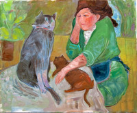 Woman with Cats