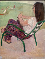 Seated girl, from the side. Private collection, Newburyport, MA