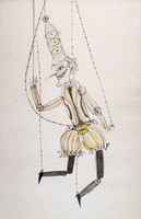 Marionette. Watercolor. Private collection, Waltham, MA.