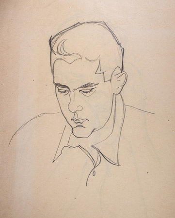 Portrait. Drawing. Private collection, Waltham, MA.