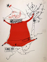 Xmas Card, 1951. Drawing. Private collection, Waltham, MA.